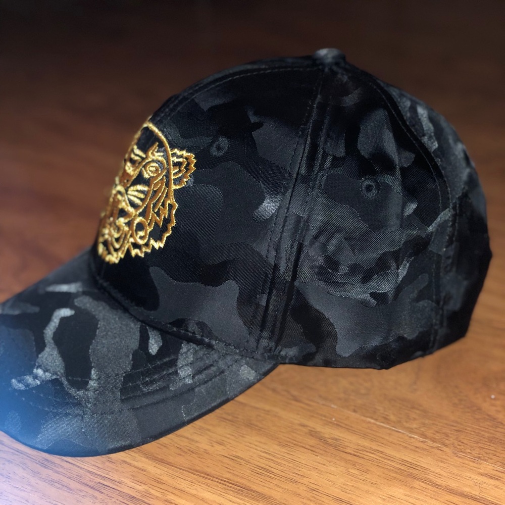 KENZO PARIS Black Camo Adjustable Hat
